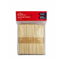 PALITO DE PICOLE BAMBU C/100PÇS MR407